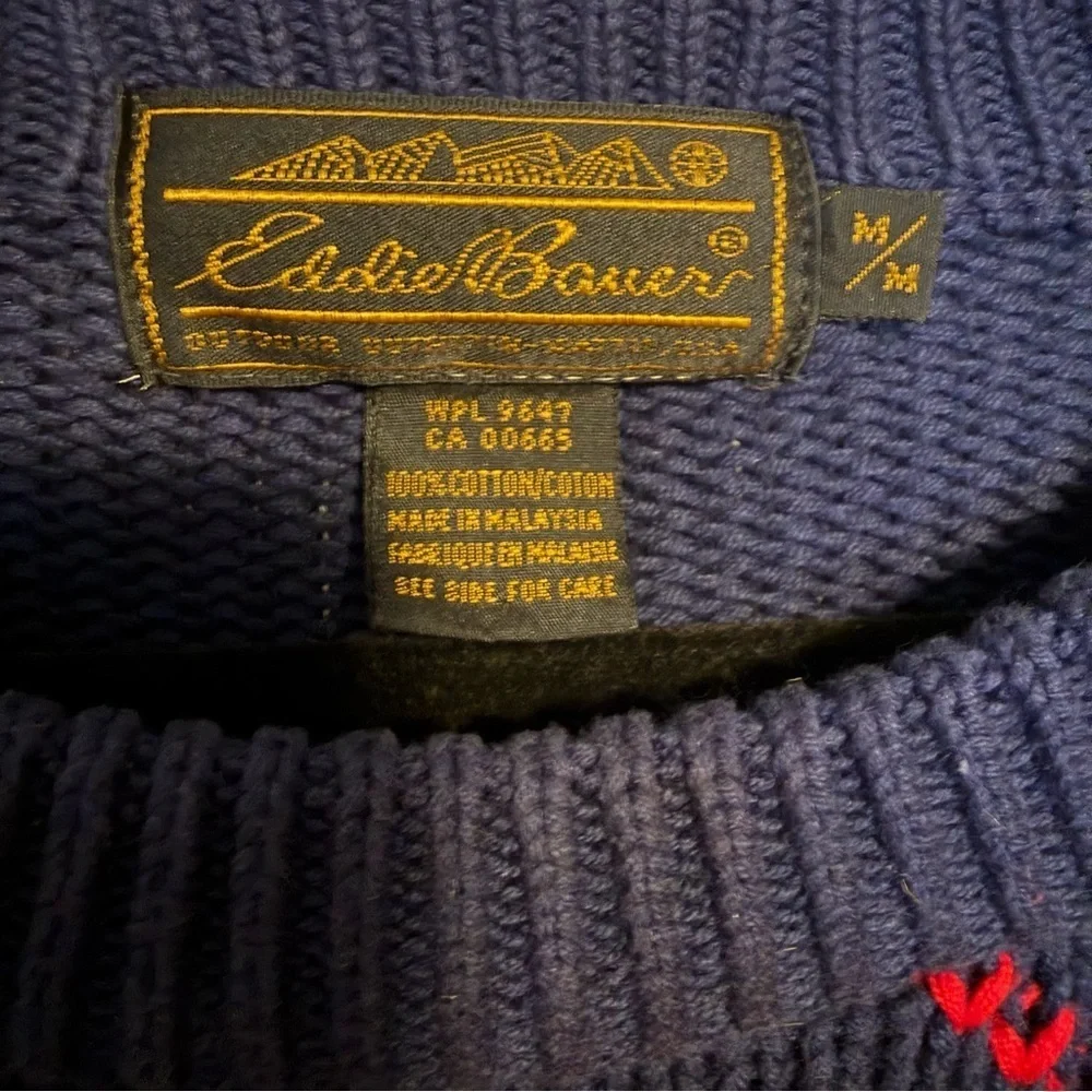 Eddie Bauer vintage Argyle style sweater.